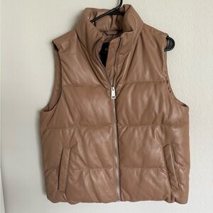 Hollister faux leather puffer vest